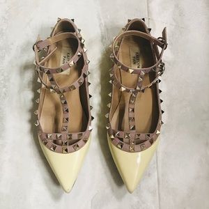 Kaitlyn Pan Pointed Toe Leather Flats
